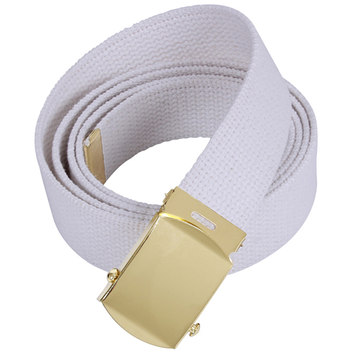 64 Inch Military Color Web Gold Buckle Belts