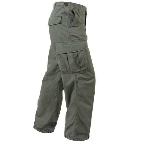 Ultra Force Mens Vintage Vietnam Rip-Stop Fatigue Pant