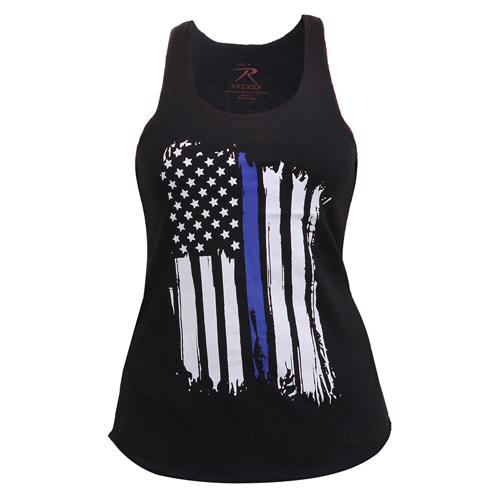 Thin Blue Line Flag Racerback Women Tank Top