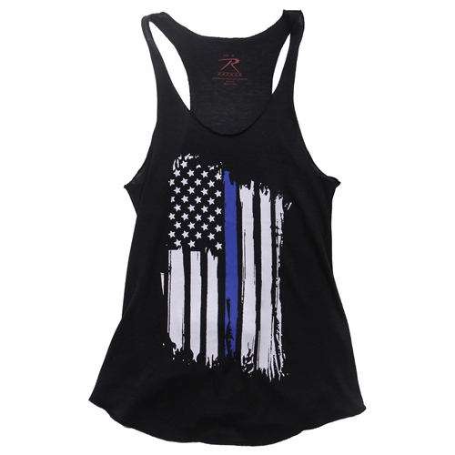 Thin Blue Line Flag Racerback Women Tank Top
