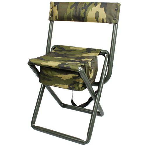 Ultra Force Deluxe Camo Stool w/ Pouch Back
