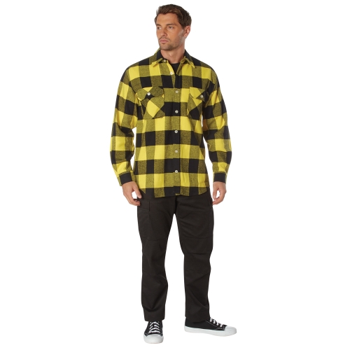 Extra Heavyweight Buffalo Plaid Flannel Cotton Shirt
