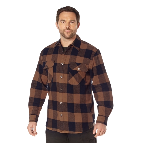 Extra Heavyweight Buffalo Plaid Flannel Cotton Shirt