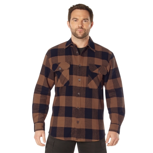 Extra Heavyweight Buffalo Plaid Flannel Cotton Shirt