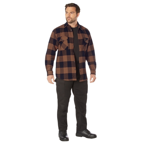 Extra Heavyweight Buffalo Plaid Flannel Cotton Shirt