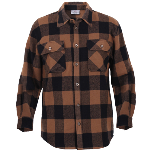 Extra Heavyweight Buffalo Plaid Flannel Cotton Shirt