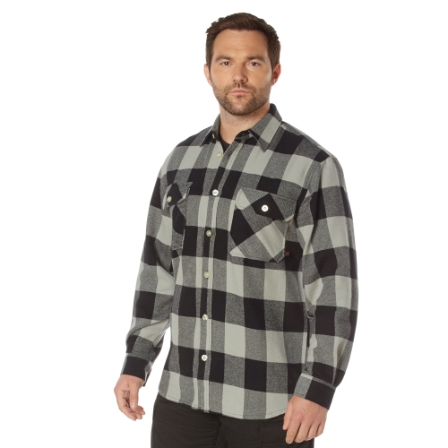 Extra Heavyweight Buffalo Plaid Flannel Cotton Shirt