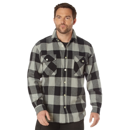Extra Heavyweight Buffalo Plaid Flannel Cotton Shirt