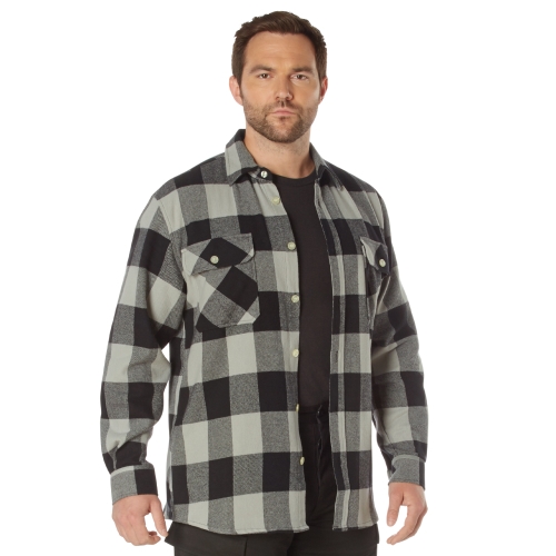 Extra Heavyweight Buffalo Plaid Flannel Cotton Shirt