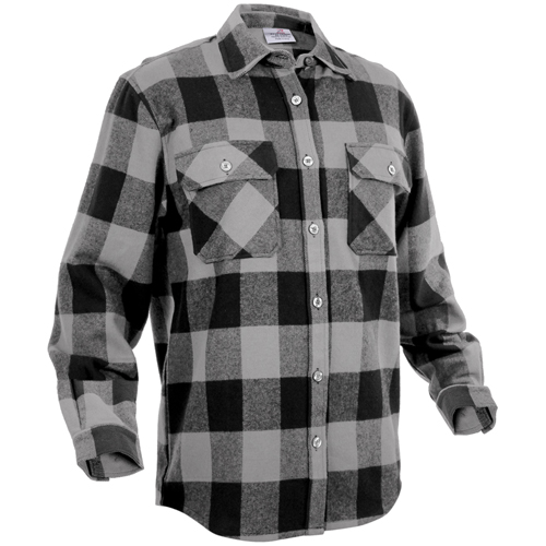 Extra Heavyweight Buffalo Plaid Flannel Cotton Shirt