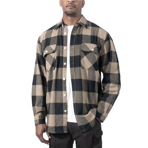 Extra Heavyweight Buffalo Plaid Flannel Cotton Shirt