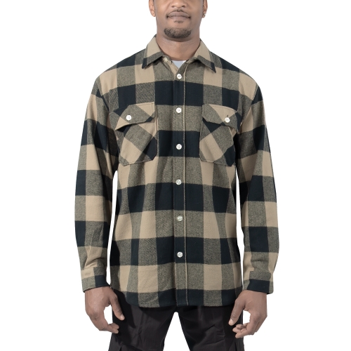 Extra Heavyweight Buffalo Plaid Flannel Cotton Shirt