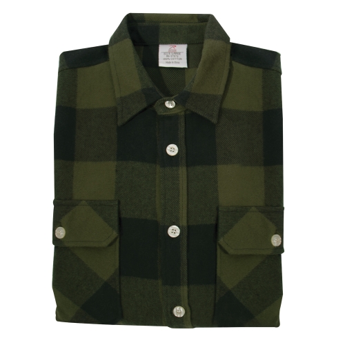 Extra Heavyweight Buffalo Plaid Flannel Cotton Shirt