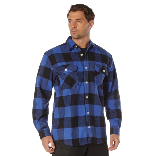 Extra Heavyweight Buffalo Plaid Flannel Cotton Shirt