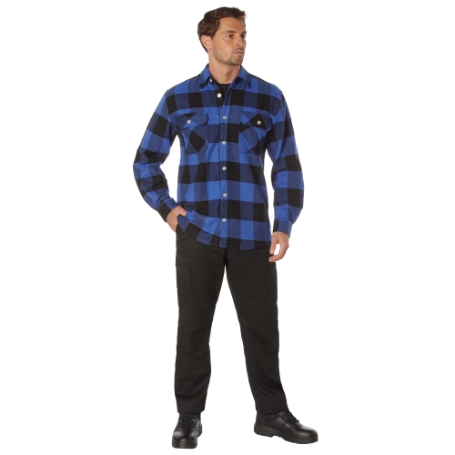 Extra Heavyweight Buffalo Plaid Flannel Cotton Shirt