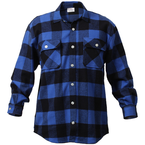 Extra Heavyweight Buffalo Plaid Flannel Cotton Shirt