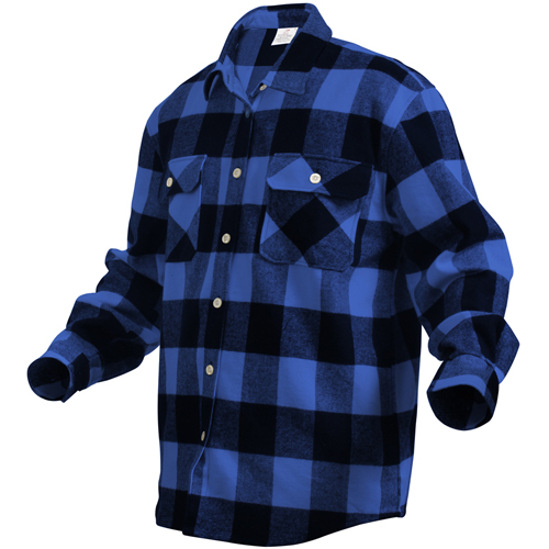 Extra Heavyweight Buffalo Plaid Flannel Cotton Shirt
