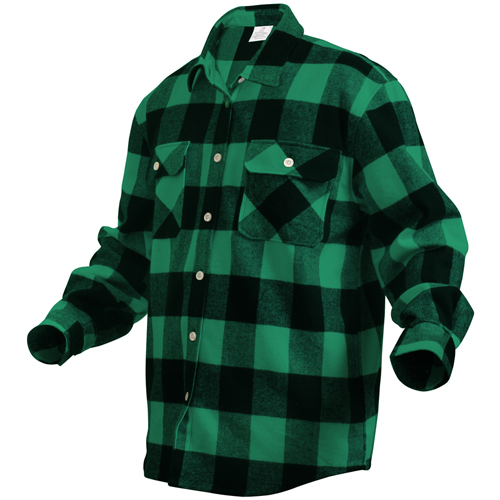 Extra Heavyweight Buffalo Plaid Flannel Cotton Shirt