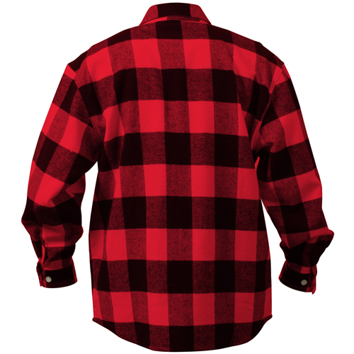 Ultra Force Extra Heavyweight Buffalo Plaid Flannel Shirt - Red Plaid - 5XLarge