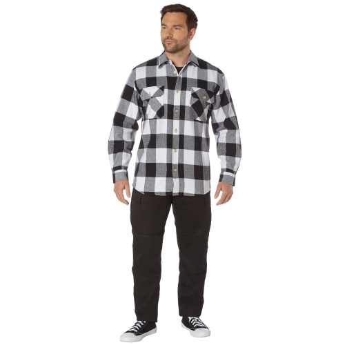 Extra Heavyweight Buffalo Plaid Flannel Cotton Shirt
