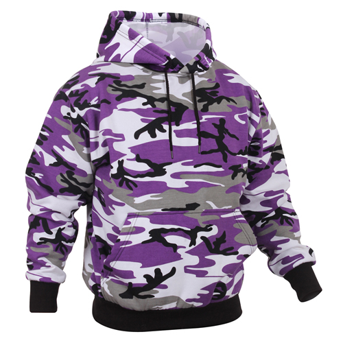 Mens Camo Pullover Hooded Sweatshirt