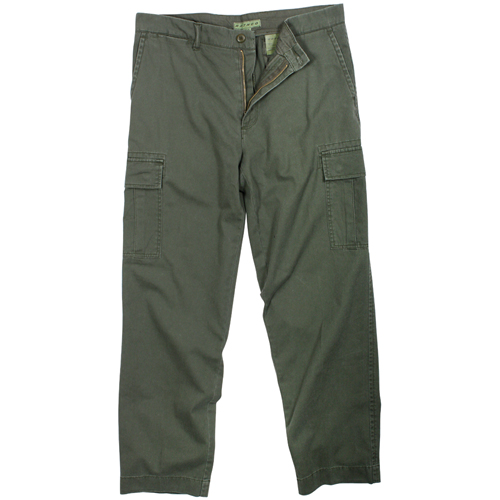 Ultra Force Olive Drab Vintage Flat Front Cargo Fatigue Pants