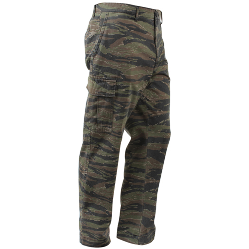 Mens Vintage 6-Pocket Flat Front Fatigue Pants