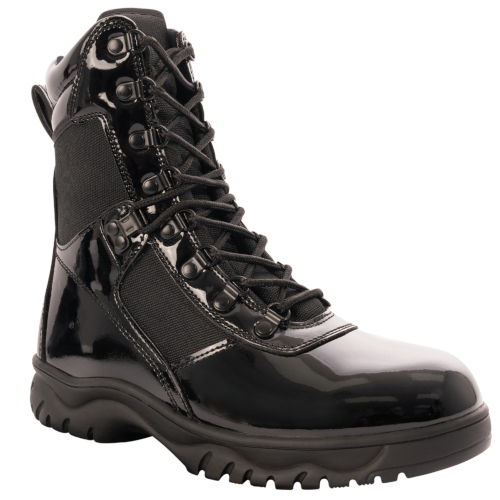 Forced Entry High-Gloss Tactical Boot w/ Side Zipper