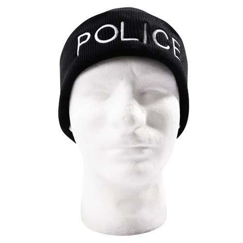 Embroidered Police Watch Cap