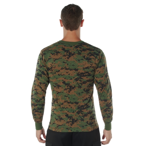 Mens Long Sleeve Digital Camo T-Shirts
