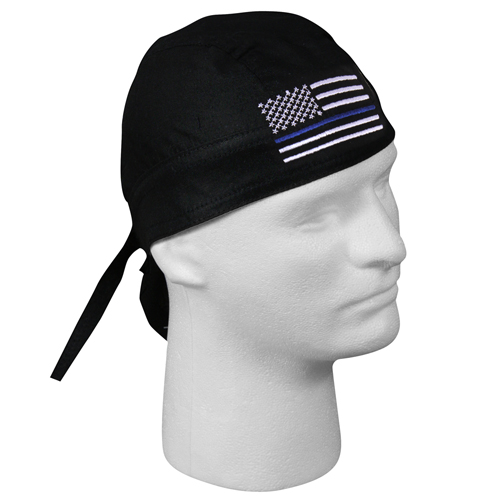 Blue Line Flag Headwrap