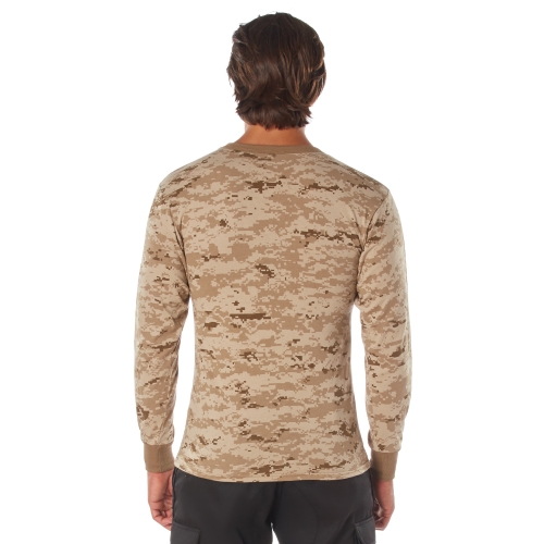 Mens Long Sleeve Digital Camo T-Shirts