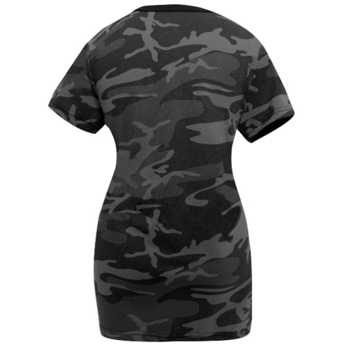 Long Length Camo T-Shirt Womens
