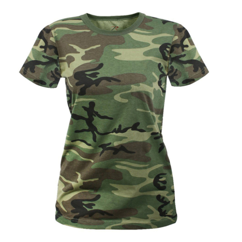 Long Length Camo T-Shirt Womens
