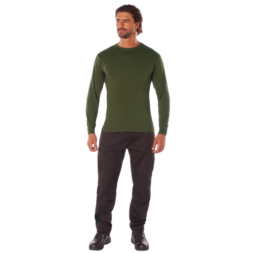 Mens Long Sleeve Solid T-Shirt