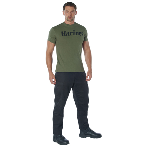 Olive Drab Military Physical Training T-Shirt - Marines