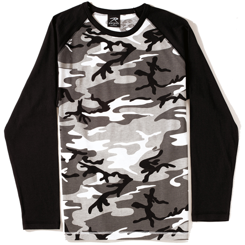 Mens 2-Tone Raglan Long Sleeve T-Shirt