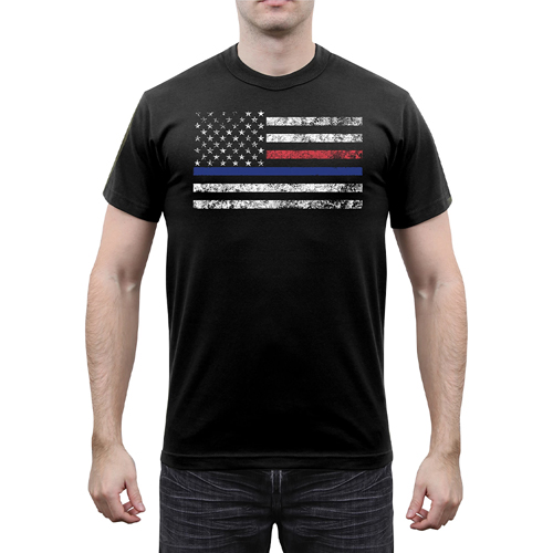 First Responder Flag Graphic T-Shirt