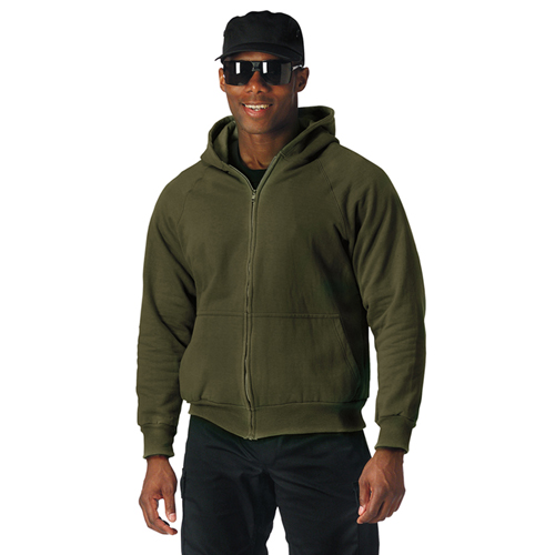 Mens Thermal Lined Hooded Sweatshirt