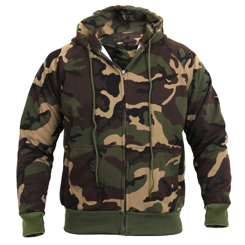 Mens Thermal Lined Hooded Sweatshirt