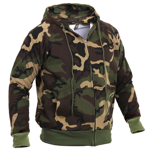 Mens Thermal Lined Hooded Sweatshirt