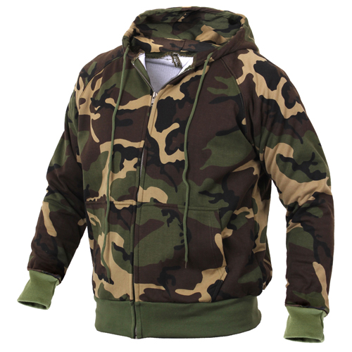 Mens Thermal Lined Hooded Sweatshirt