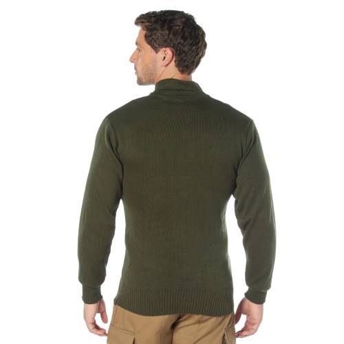 Mens GI Style 5-Button Acrylic Sweater
