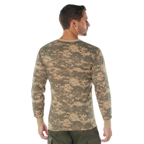 Mens Long Sleeve Digital Camo T-Shirts