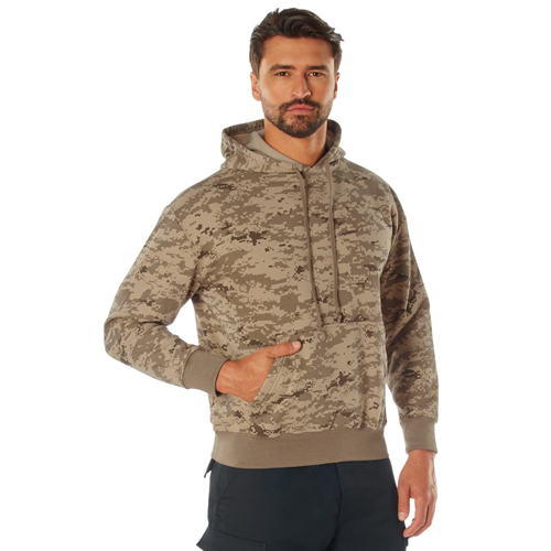 Mens Camo Pullover Hooded Sweatshirt