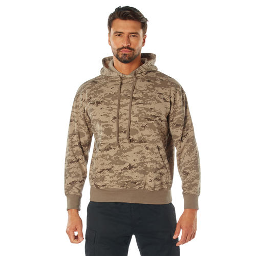Mens Camo Pullover Hooded Sweatshirt