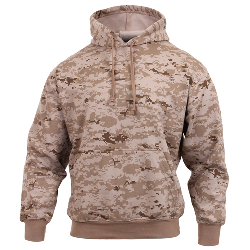 Mens Camo Pullover Hooded Sweatshirt