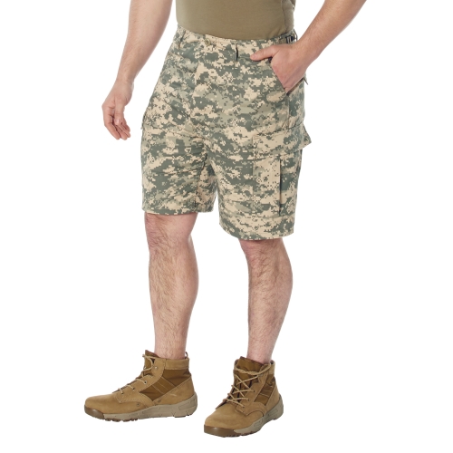 Mens Camo Poly/Cotton BDU Cargo Shorts
