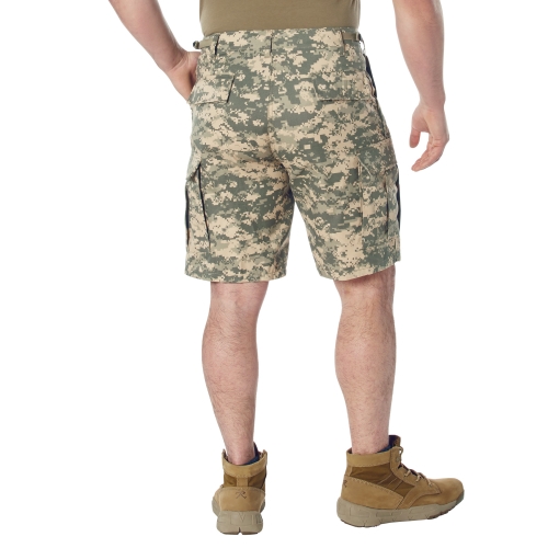 Mens Camo Poly/Cotton BDU Cargo Shorts