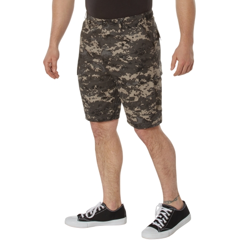 Mens Camo Poly/Cotton BDU Cargo Shorts